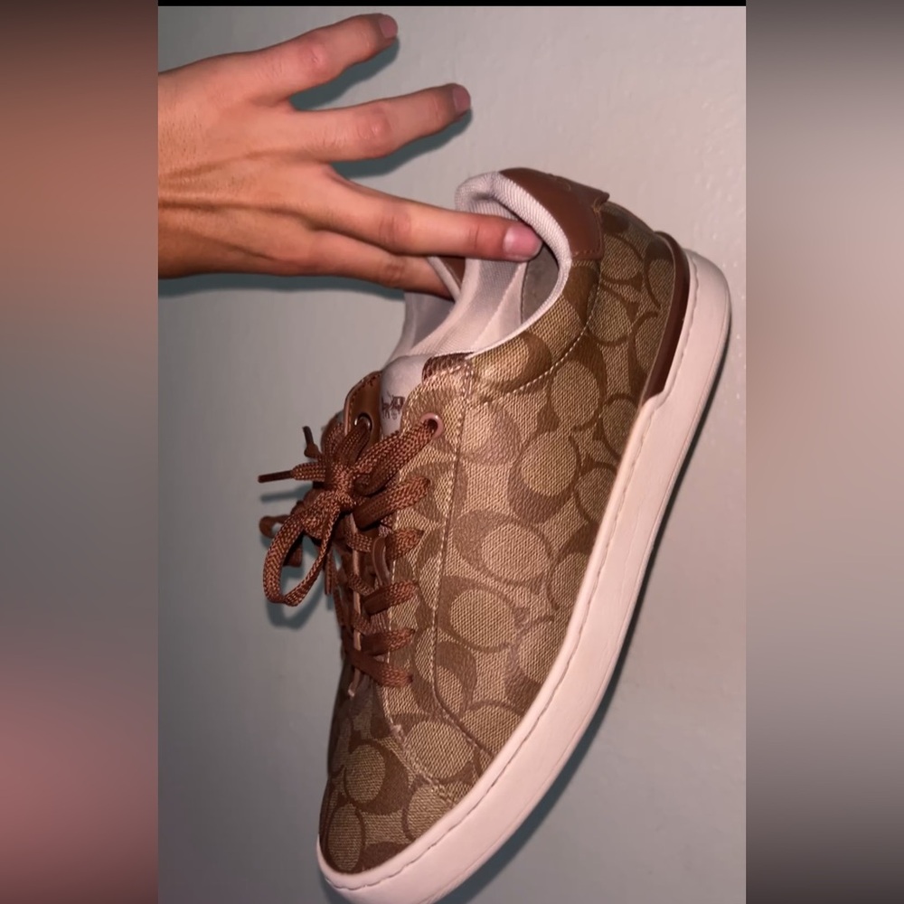 Coach Brown and Tan Sneakers - Picture 1 of 6